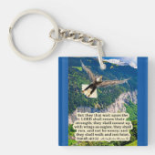 Porte-clés Belle Écriture d'aigle Isaïe 40:31 (Devant)
