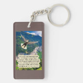 Porte-clés Belle Écriture d'aigle Isaïe 40:31 (Dos)