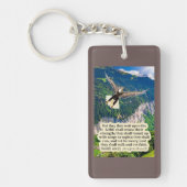 Porte-clés Belle Écriture d'aigle Isaïe 40:31 (Devant)