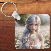 Porte-clés Belle fée d'avril en marguerite (Recto)