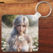 Porte-clés Belle fée d'avril en marguerite (Verso)