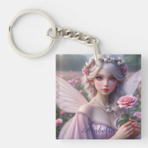 Porte-clés Belle fée de juin en Rose