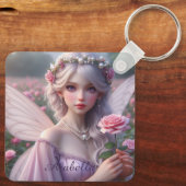 Porte-clés Belle fée de juin en Rose (Verso)