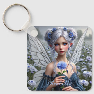Porte-clés Belle fée de septembre en Asters