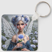 Porte-clés Belle fée de septembre en Asters (Dos)