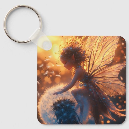 Porte-clés Belle fée solaire avec Dandelion (Recto)