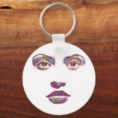 Porte-clés belle femme abstraite face maquillage beauté art (Recto)