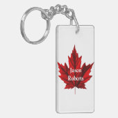 Porte-clés Belle feuille d'érable d'automne (Devant gauche)