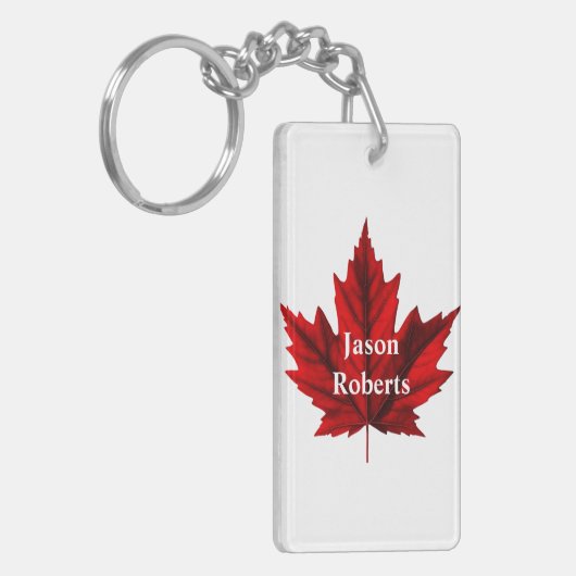 Porte-clés Belle feuille d'érable d'automne (Devant gauche)