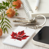 Porte-clés Belle feuille d'érable d'automne (Devant droit)