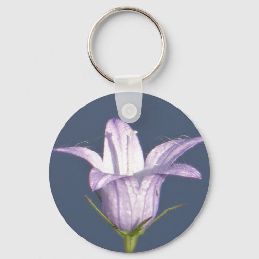Porte-clés Belle fleur de cloche bleue (Recto)
