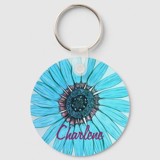 Porte-clés Belle Fleur personnalisée (Recto)