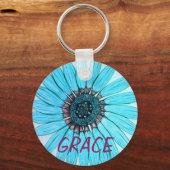 Porte-clés Belle Fleur personnalisée (Recto)