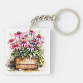 Porte-clés Belle floraison de fleurs d'aster (Dos)