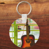 Porte-clés Belle guitare acoustique (Recto)