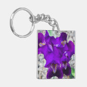 Porte-clés Belle iris violet (Devant gauche)