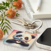 Porte-clés Belle Love Heart Panda (Devant Droit)