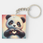 Porte-clés Belle Love Heart Panda (Dos)