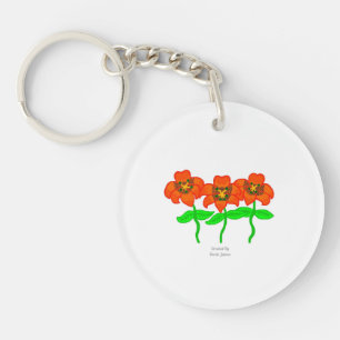 Porte-clés Belle Lys Tiger porte - clé rond