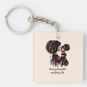Porte-clés Belle maman et fille noire (25)