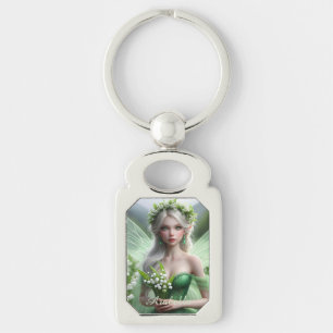 Porte-clés Belle May Fairy dans Lilies de la Vallée