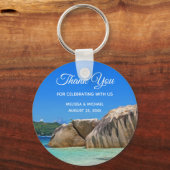 Porte-clés Belle Mer Tropicale avec un Mariage Rocky Beach (Recto)