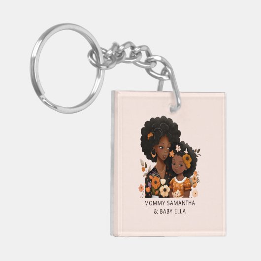 Porte-clés Belle mère et fille noire (16) (Devant gauche)