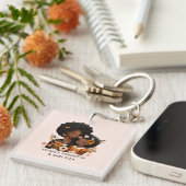 Porte-clés Belle mère et fille noire (16) (Devant Droit)