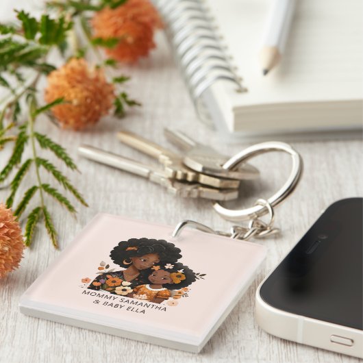 Porte-clés Belle mère et fille noire (16) (Devant Droit)