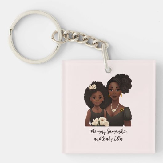 Porte-clés Belle mère et fille noire (23) (Devant)