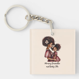 Porte-clés Belle mère et fille noire (27)