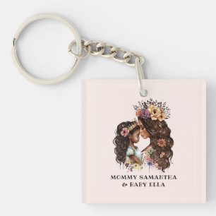 Porte-clés Belle mère et fille noire (4)
