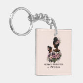 Porte-clés Belle mère et fille noire (7) (Devant gauche)