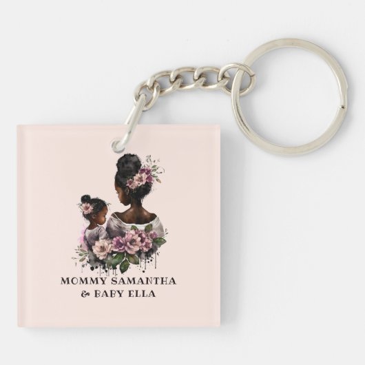 Porte-clés Belle mère et fille noire (7) (Dos)