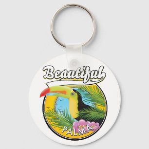 Porte-clés Belle Palma, logo toucan Carte postale