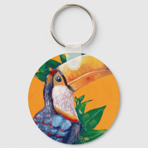 Porte-clés Belle peinture d'oiseaux Toucan