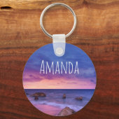 Porte-clés Belle photo côtière du coucher de soleil (Recto)