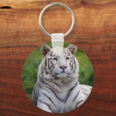 Porte-clés Belle photo de tigre blanc (Recto)