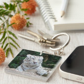 Porte-clés Belle photo de tigre blanc du Bengale (Devant Droit)