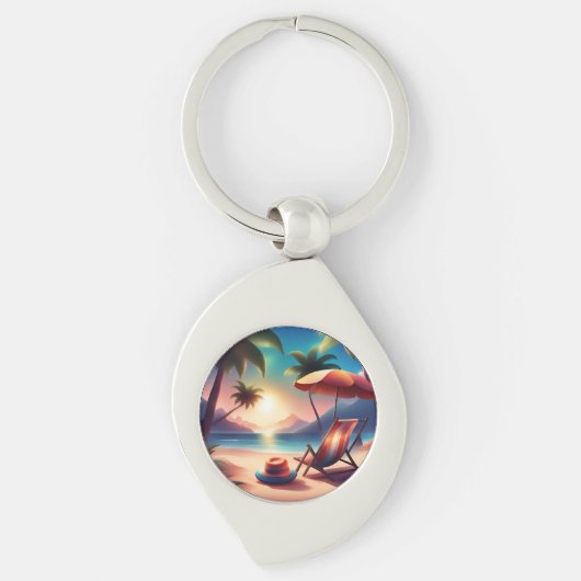 Porte-clés belle plage (Devant)