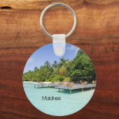 Porte-clés Belle plage aux Maldives (Recto)