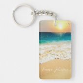Porte-clés Belle plage d'été coucher de soleil (Devant)