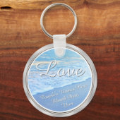 Porte-clés Belle plage personnalisée Faveurs de mariage (Recto)