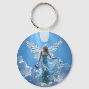 Porte-clés Belle poitrine Aquarius dans les nuages