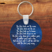 Porte-clés Belle prière chrétienne Stars Poème (Recto)