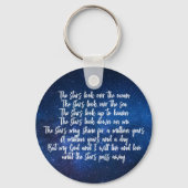 Porte-clés Belle prière chrétienne Stars Poème (Verso)