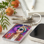 Porte-clés Belle princesse avec lunettes de soleil (Devant droit)