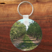 Porte-clés Belle Rangée de verger vert (Recto)