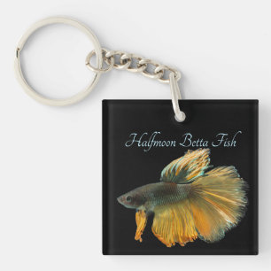 Porte-clés Belle Siamese Combattre Poisson Betta demi-lune