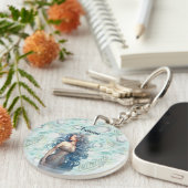 Porte-clés Belle sirène à ailes bleues (Devant droit)